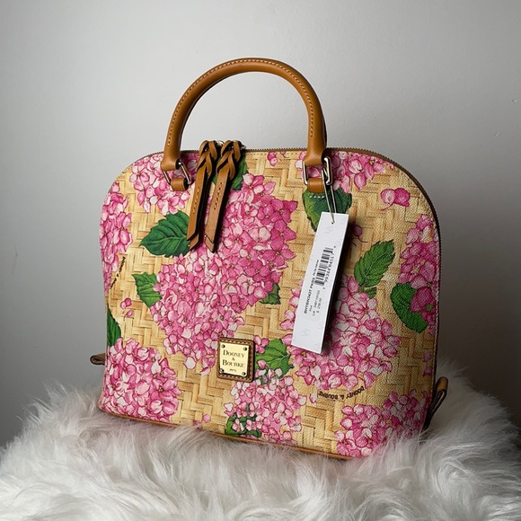 Dooney & Bourke Handbags - Dooney & Bourke Hydrangea Basketweave Zip Satchel